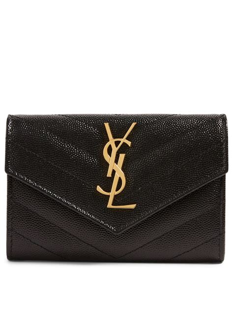 ysl wallet simple black|ysl monogram wallet price.